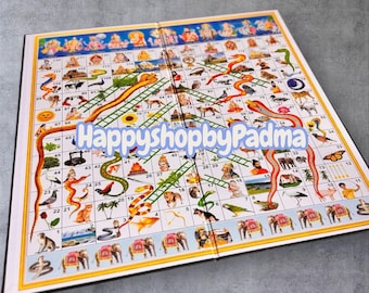 Traditional Indian Board Game – Paramapadam (Moksha Patam)