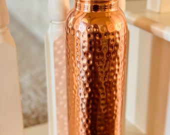 Hammered (design) Copper Water Bottle