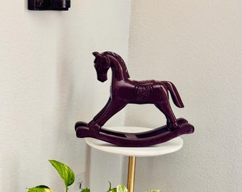 Nostalgic wood rocking horse (15x12x3.5 inches)