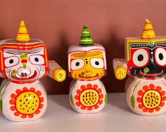 Handcrafted wood Puri Jagannath- set of 3