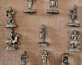 Brass Dasavatharam set - 10 idols (2.5inches)