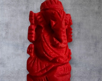 Coral engraved Ganesha idol