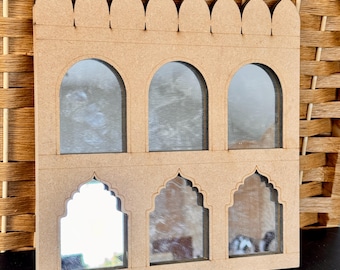 Elegant Mirror Jharokha/window wall frame - unfinished wood
