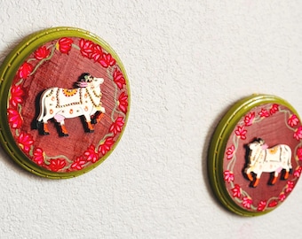 Pichwai Cow Wall decor - pair
