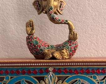 Unique brass Ganesha - contemporary model for gifting, home decor, good luck