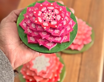 Layered Lotus pedestal/riser/incense holder