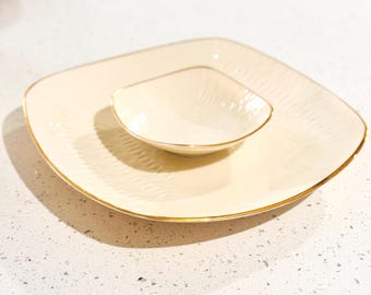 Vintage Lenox Chip n Dip plate