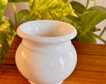 White Marble Cups/Vase (Small)- 3in