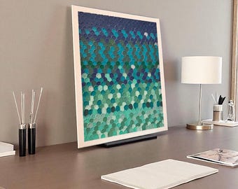 Silence of the Ocean- original,  handmade  textured art on canvas