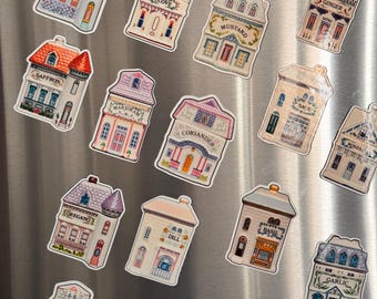 Charming Lenox inspired spice village magnets