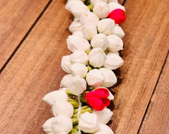 Rose with Bud Jasmine - Reusable Jasmine Hair Strings