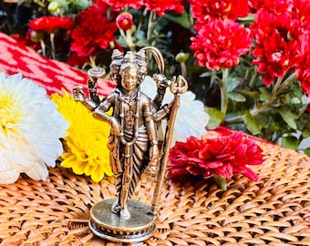 Brass Dattatreya Idol - Elegant Home Decor