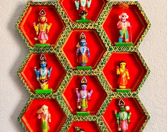 Dasavatharam Dolls: handcrafted, natural dye