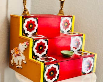 Compact 3 step handcrafted shelf (dismantlable)