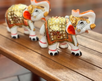 Marble| return gift | elephants pair| unique gifts| corporate gift
