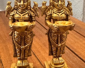 Brass deepalakshmi/ paavai vilakku/ladies holding a lamp