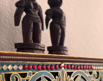 Marapachi Bommai/pair of 2 wood dolls handcrafted