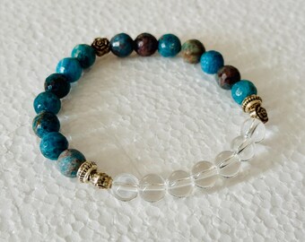 Natural Apatite Handcrafted Beaded Bracelet