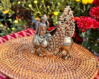 Brass Kamadhenu (Auspicious Cow figurine)