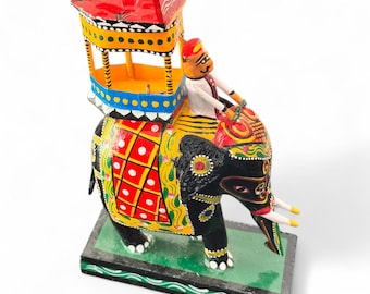 Kondapalli Elephant Ambari Toy - wood doll, handcrafted, natural dye