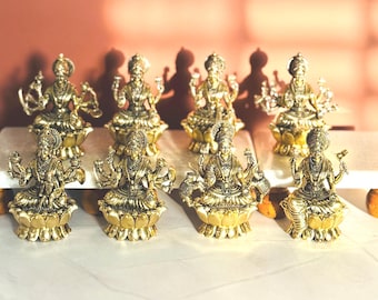 Ashtalakshmi Set (8 idols) in superfine brass