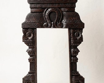 Hand carved wooden arch frame with pillars  (Gopuram inspired)- Dimensions below