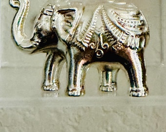 Pure German silver - pair of elephants