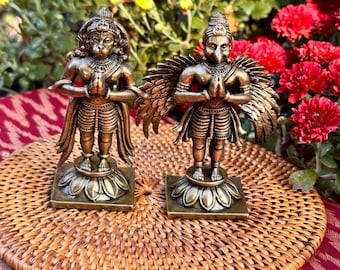 Brass Hanuman and Garuda pair (Medium)