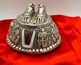 Pure German Silver Idols- Antique finish, Balaji "Paadam"