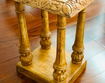 Carved Table/display platform – centerpiece, gifting, home decor
