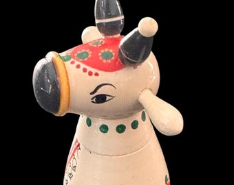 Handcrafted Kondapalli Wood Cow Figurine - Traditional Indian Art