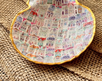 Lenox - Portagioie e portaoggetti in conchiglia fatto a mano - realizzato con involucro originale, set da 2