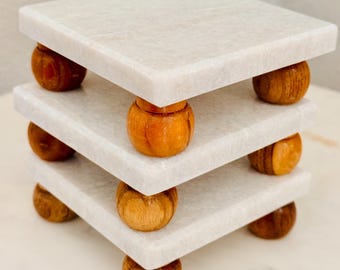 Square Marble manai/risers - for idols, figurines, collectibles, gifting, home decor (3.5" and 4" options)