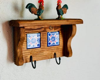 Handcrafted Wooden Wall Shelf n Key holder