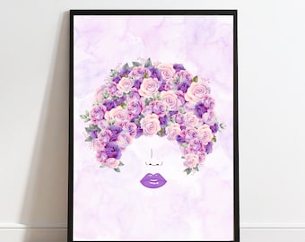 アブストラクトフェイス＆フローラルアフロ - パープルコレクション（デジタルダウンロード）