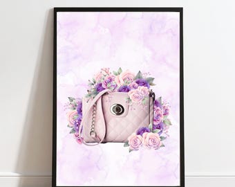 Bolso con estampado floral - Colección Rosa (Descarga digital)