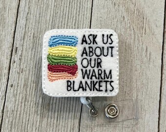 Warm Blankets Felt Badge Reel: Nurse ID Holder