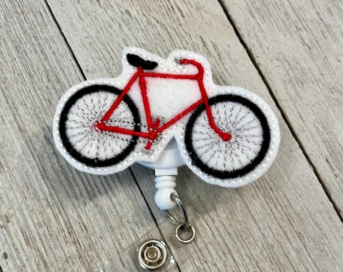 Bicycle Felt Badge Reel: Retractable Bike ID Holder