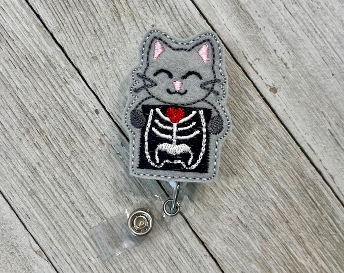 Apple badge holder, retractable reel,  School badge holder