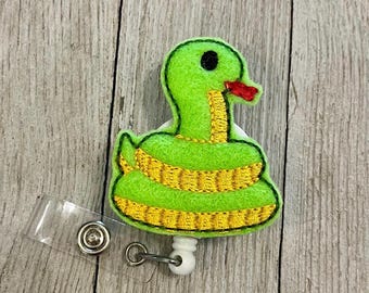 Snake Feltie Badge Reel: Reptile ID Holder
