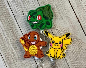 Japan Cartoon Badge Reel: Anime Feltie ID Holder