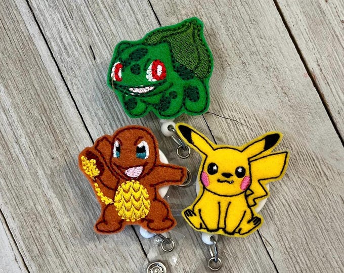 Japan cartoon badge reel, cartoon badge holder, anime feltie, badge pull