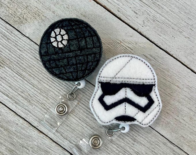 Space badge reels, star ID holder, space feltie, badge pull