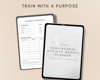 Planificador semanal de entrenamiento para atletas de secundaria (descarga digital)