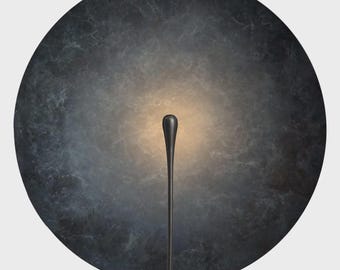 Cosmic Wall Sconce – Bronze Patina Gradient | Satin Brass | Hand-Spun Plate| Modern Wall Light