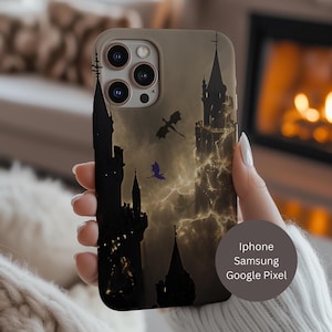 Funda para teléfono con diseño de dragón, ideal para amantes de los libros, la fantasía y los dragones. Regalo ideal para lectores, para iPhone, Samsung y Google Pixel.