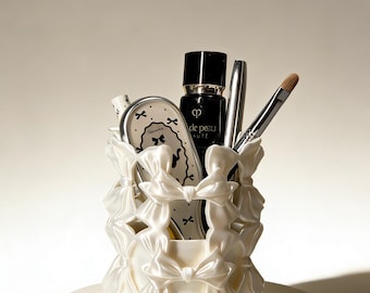 Y3K Bow Makeup Brush Holder | Y2K 3D Printed Pen Cup