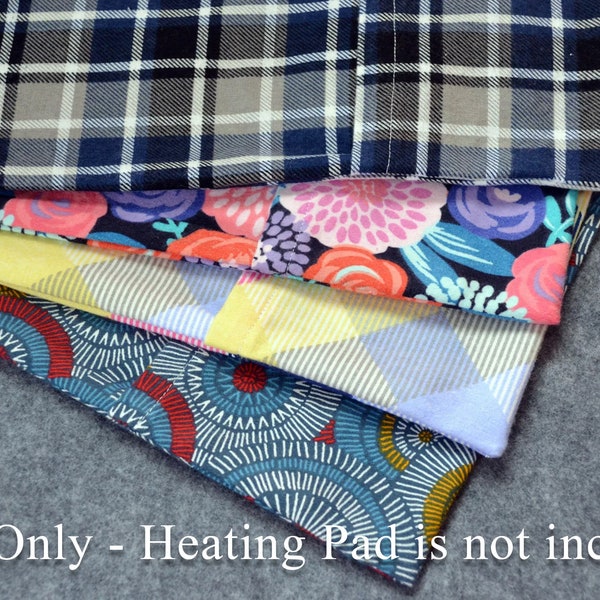 Corn Heating Pad Cover ONLY, Choice of Flannel Removable/Washable Case, For a Therapy Pack, Great Gift -- Large Size 10x14