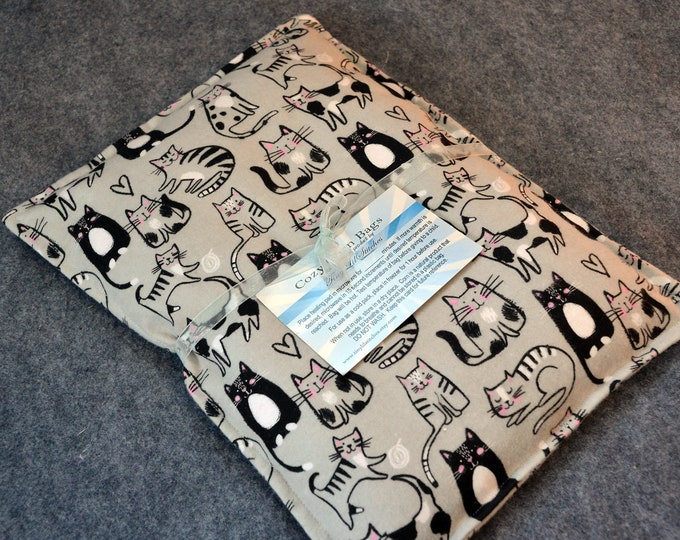 FLANNEL Microwave Heating Pad, Large Corn Bag, Microwave Heat Pack, Bed