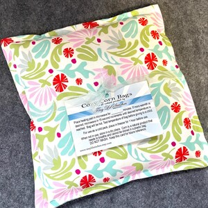 Microwave Heat Pack, Heating Pad, Corn Bags, Hand Warmer, Hot Pack Cramping, Migraine Headache, Muscle Aches -- Small 9x9 -- Pizazz